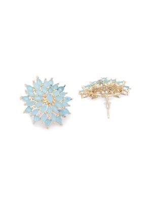 blue metal studs earring - 16831343 - Standard Image - 2