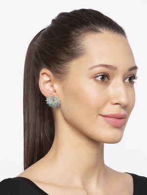 blue metal studs earring - 16831343 - Standard Image - 3