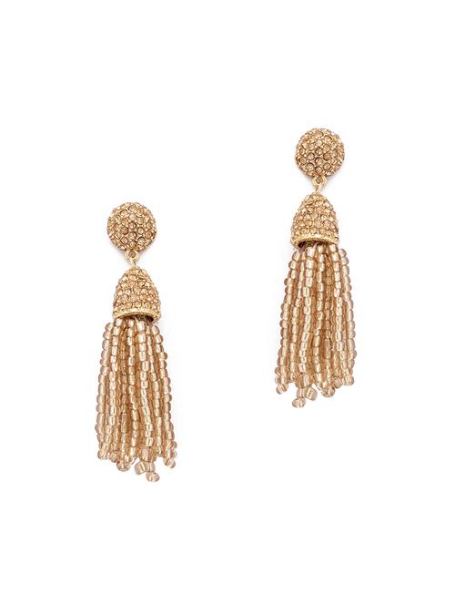 gold metal drop earring - 16831359 - Standard Image - 1