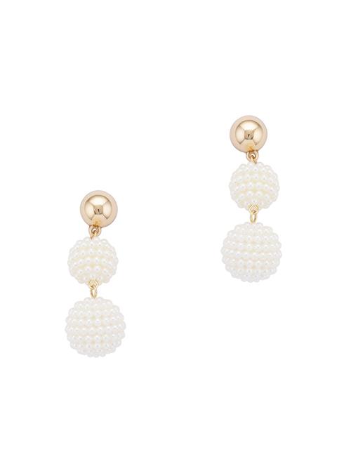 silver metal drop earring - 16831362 - Standard Image - 1