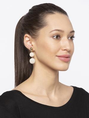 silver metal drop earring - 16831362 - Standard Image - 3