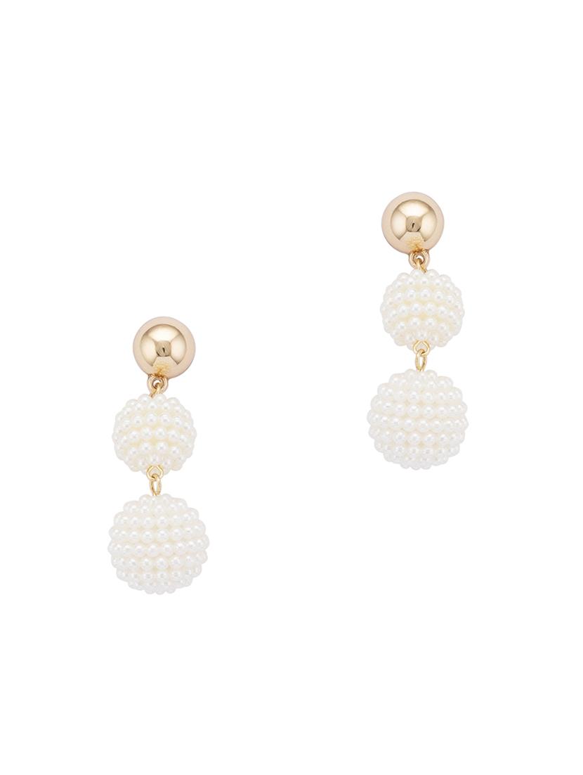 silver metal drop earring - 16831362 - Zoom Image - 1