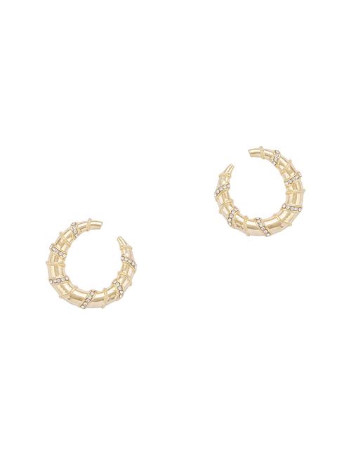 gold metal hoop earring - 16831367 - Standard Image - 1