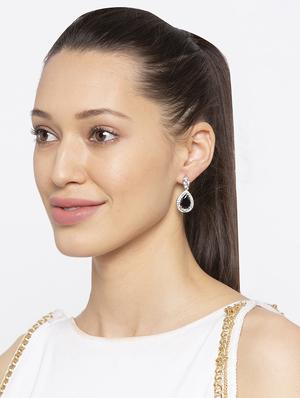 black metal drop earring - 16831373 - Standard Image - 3