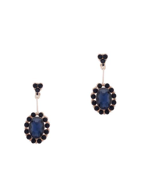 blue metal drop earring - 16831384 - Standard Image - 1