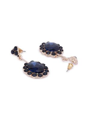blue metal drop earring - 16831384 - Standard Image - 2