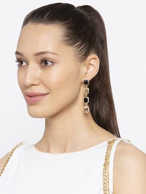 black metal drop earring - 16831392 - Standard Image - 3