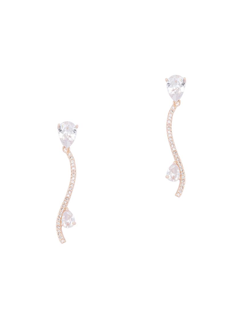 gold metal drop earring - 16831406 - Zoom Image - 1