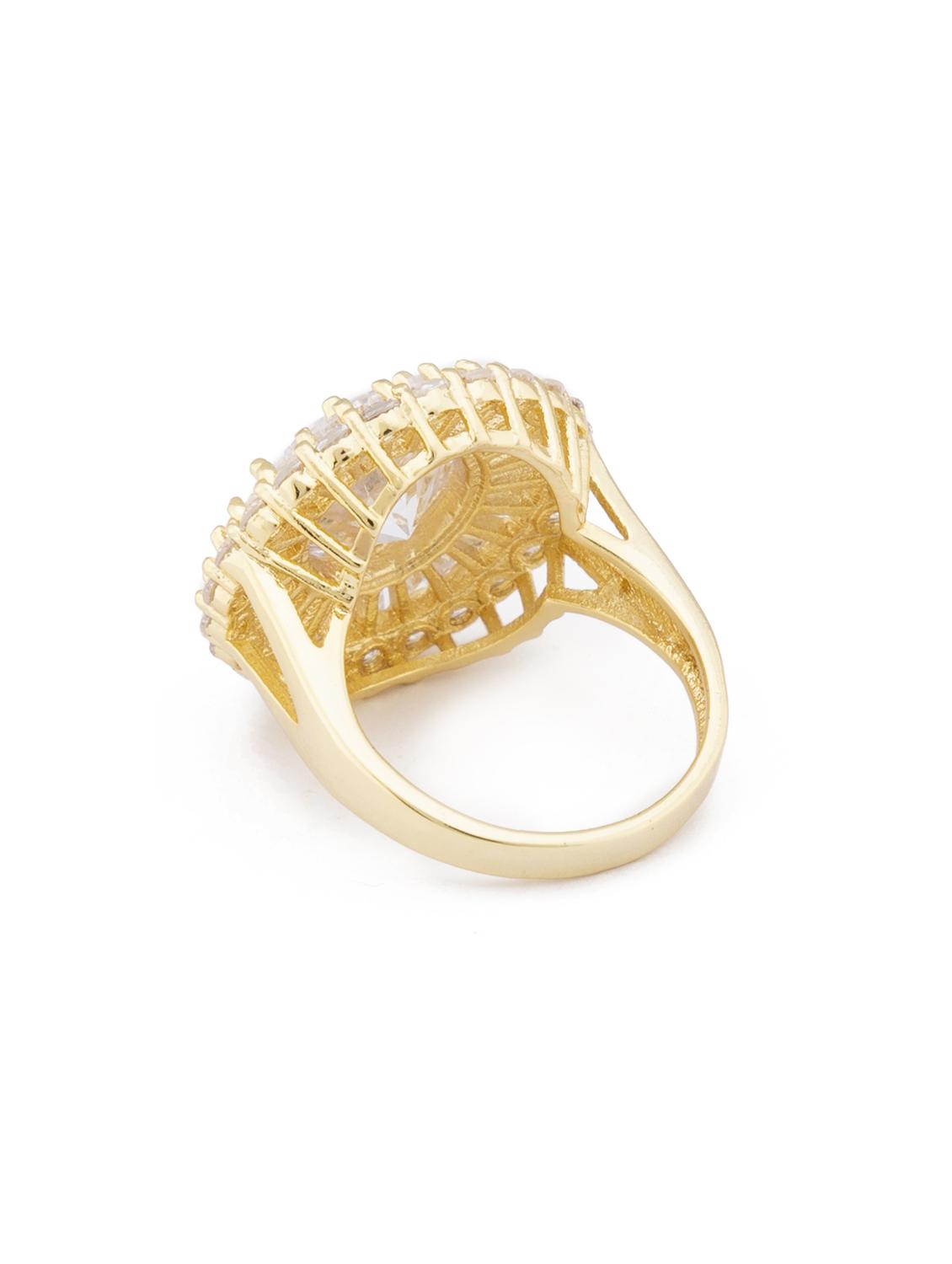 gold metal finger ring - 16831448 - Zoom Image - 3