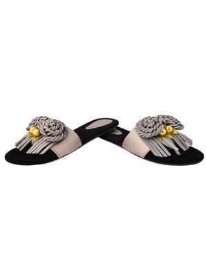 grey slip on sandals - 16831545 - Standard Image - 2