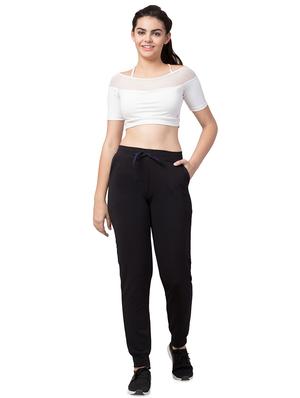 tie front solid track pant - 16831610 - Standard Image - 4