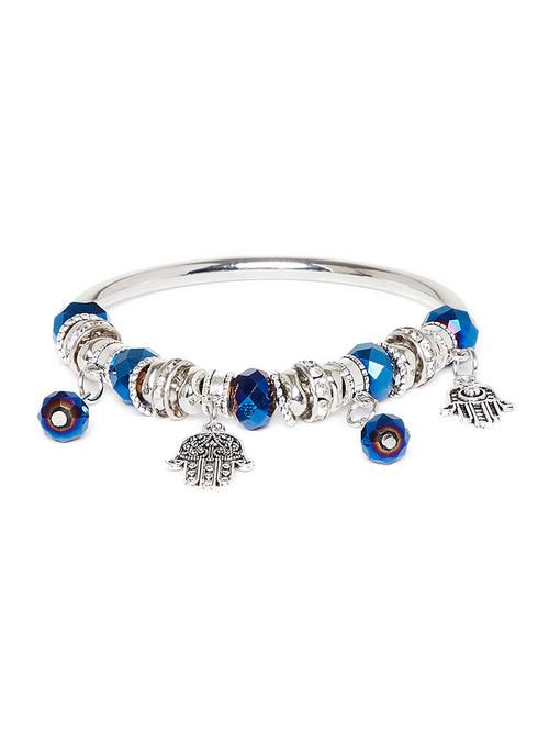 blue metal bangle bracelet - 16831716 - Standard Image - 1