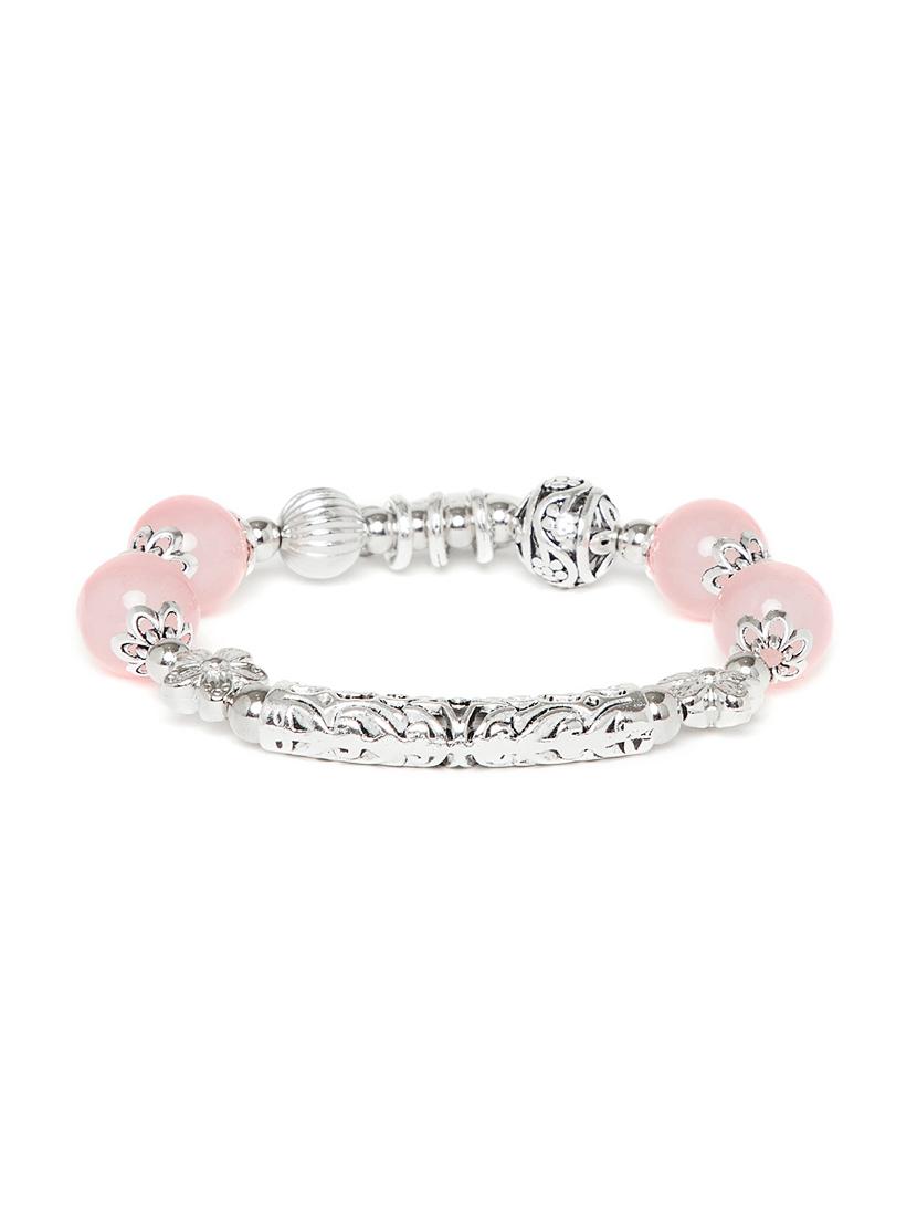pink metal bangle bracelet - 16831721 - Zoom Image - 2