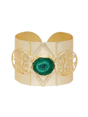 gold brass cuffs bracelet - 16831756 - Standard Image - 2