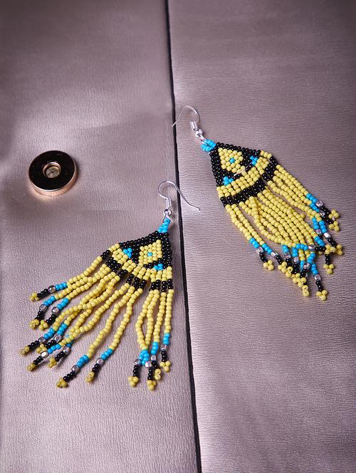 multi colored metal drop earring - 16831779 - Standard Image - 1