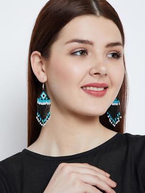 multi colored metal drop earring - 16831780 - Standard Image - 4