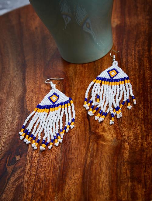 multi colored metal drop earring - 16831781 - Standard Image - 1