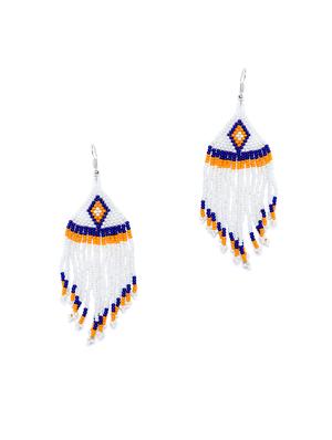 multi colored metal drop earring - 16831781 - Standard Image - 2