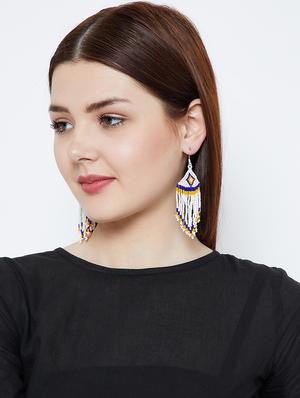multi colored metal drop earring - 16831781 - Standard Image - 4