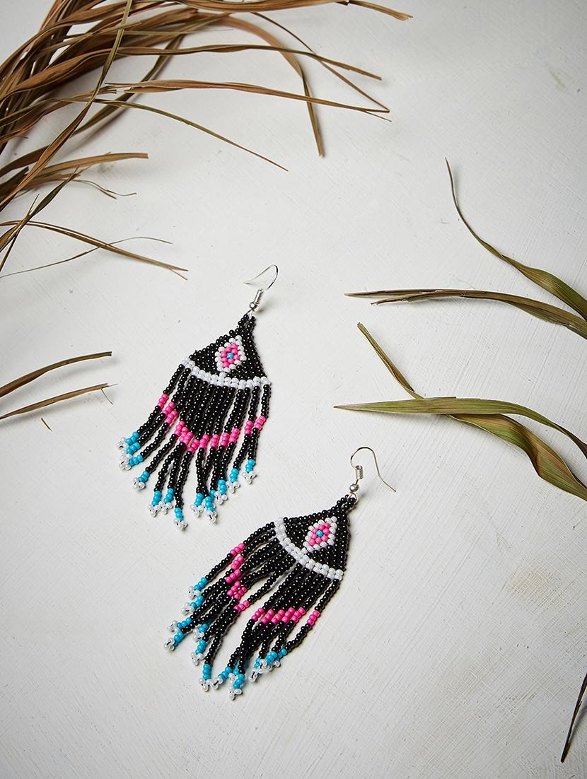 multi colored metal drop earring - 16831787 - Zoom Image - 1