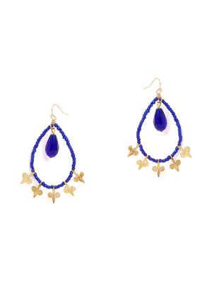 blue metal drop earring - 16831805 - Standard Image - 2