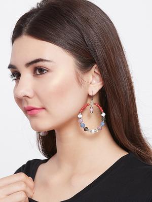 multi colored metal drop earring - 16831809 - Standard Image - 4