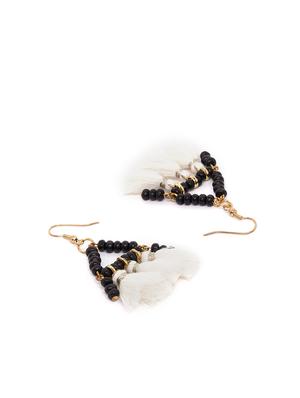 white metal drop earring - 16831812 - Standard Image - 3