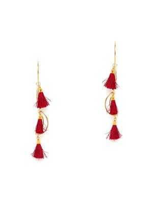 red metal drop earring - 16831814 - Standard Image - 2