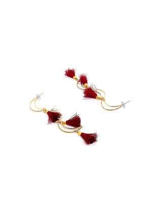 red metal drop earring - 16831814 - Standard Image - 3