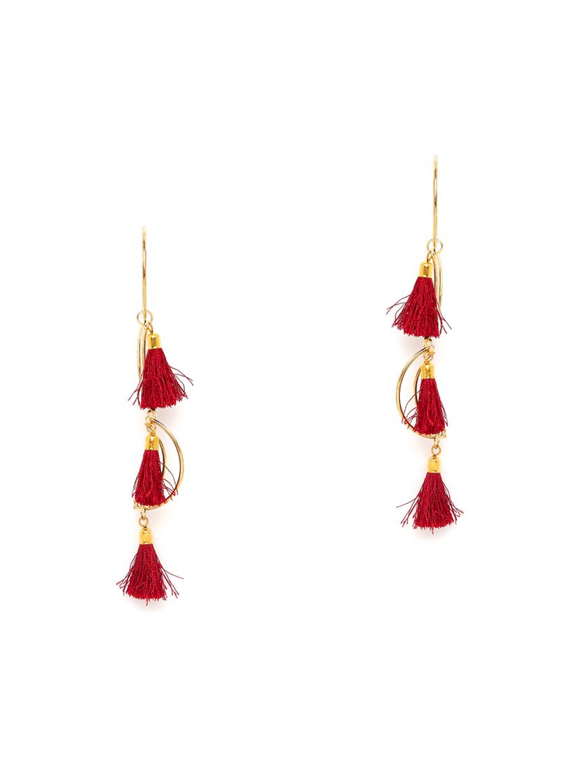 red metal drop earring - 16831814 - Zoom Image - 2