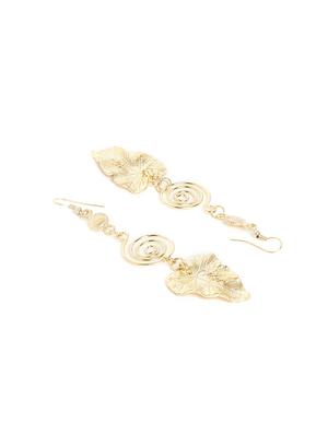 gold metal drop earring - 16831847 - Standard Image - 3