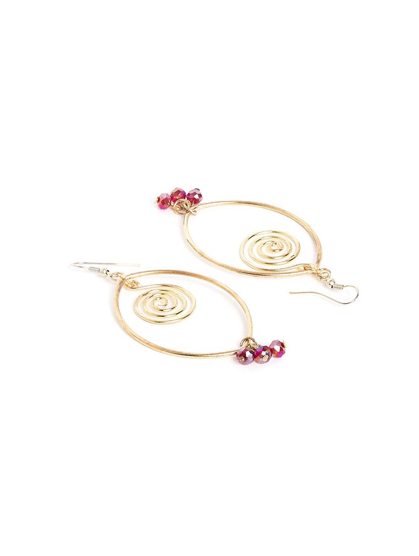 gold metal drop earring - 16831849 - Zoom Image - 2