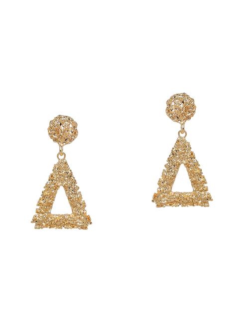 gold metal drop earring - 16831896 - Standard Image - 1