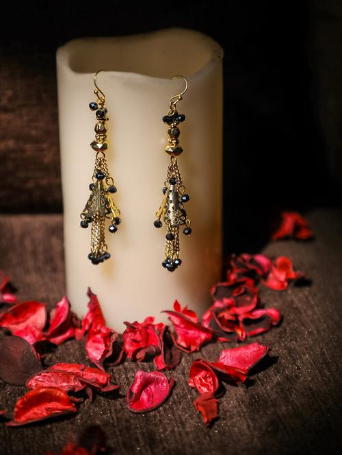 multi colored metal drop earring - 16831946 - Standard Image - 1