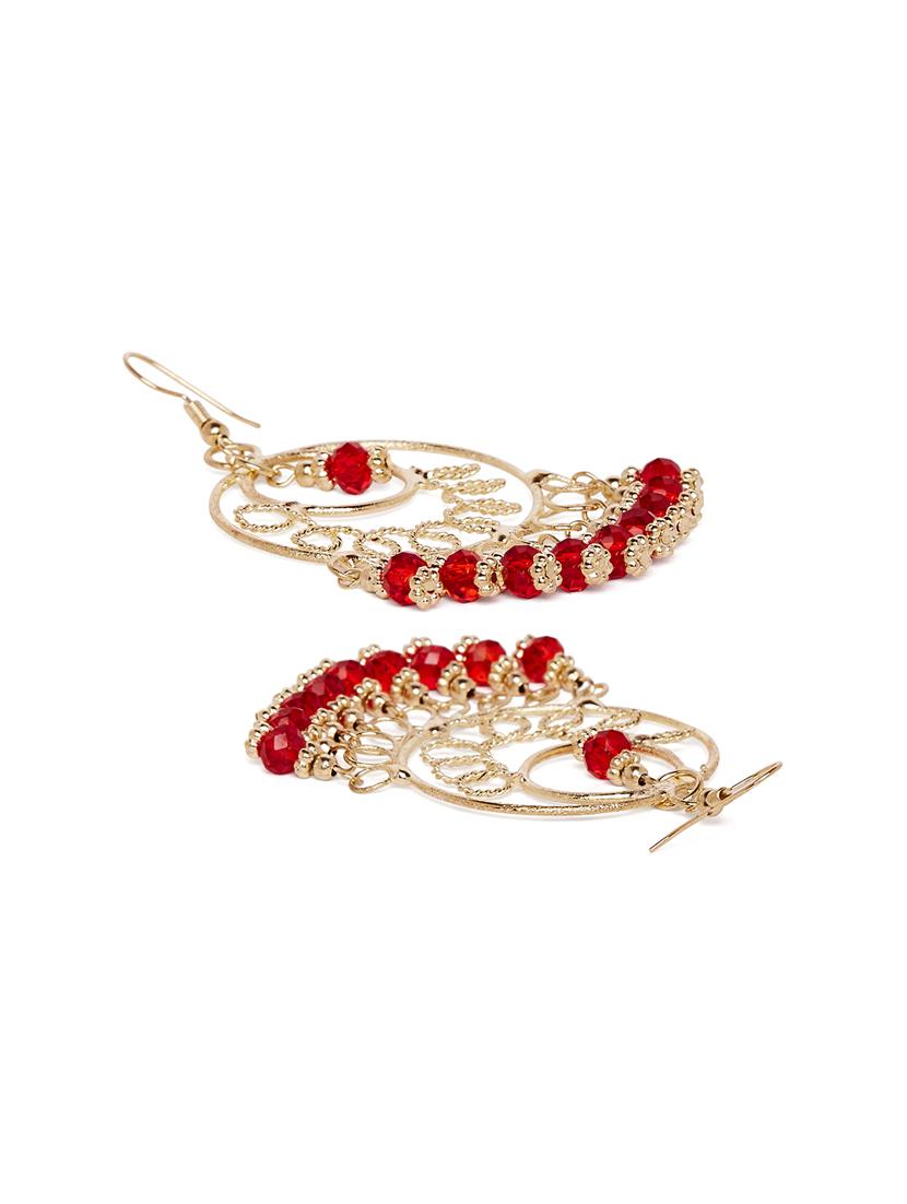 red metal drop earring - 16831955 - Zoom Image - 2