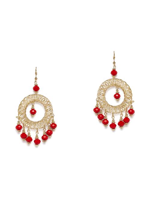 red metal drop earring - 16831956 - Standard Image - 1