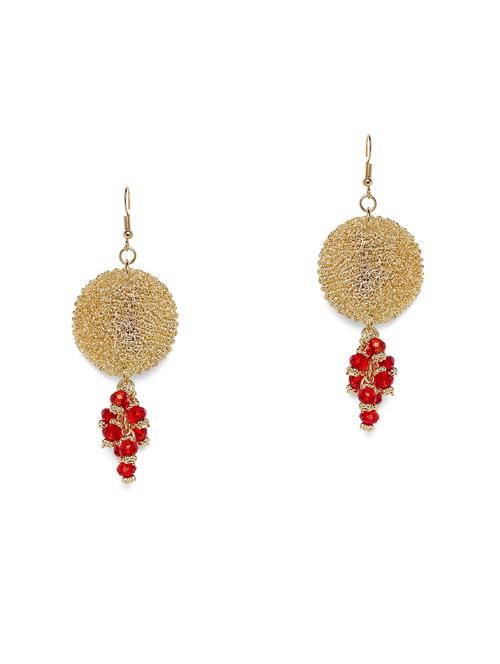 red metal drop earring - 16831958 - Standard Image - 1