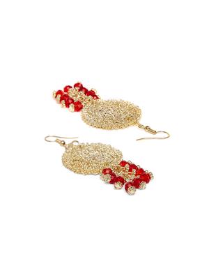 red metal drop earring - 16831958 - Standard Image - 2
