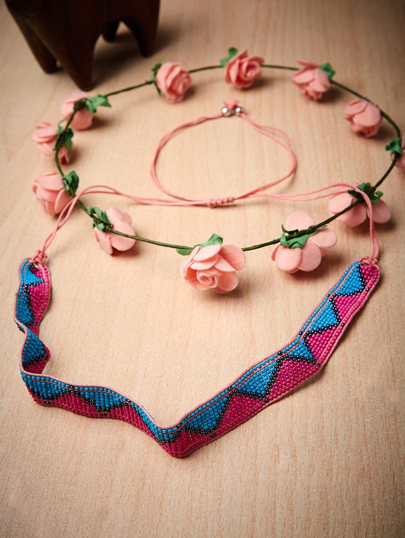multi colored metal choker necklace - 16831979 - Zoom Image - 1