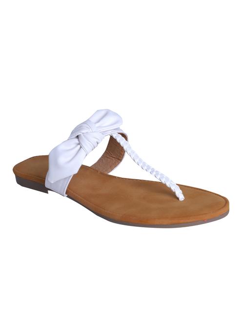 white t-strap sandals - 16832066 - Standard Image - 1
