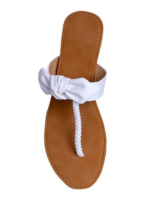 white t-strap sandals - 16832066 - Standard Image - 4