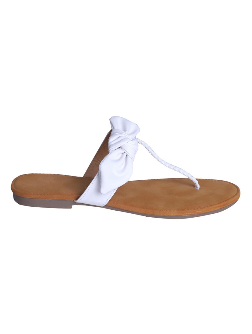white t-strap sandals - 16832066 - Zoom Image - 2