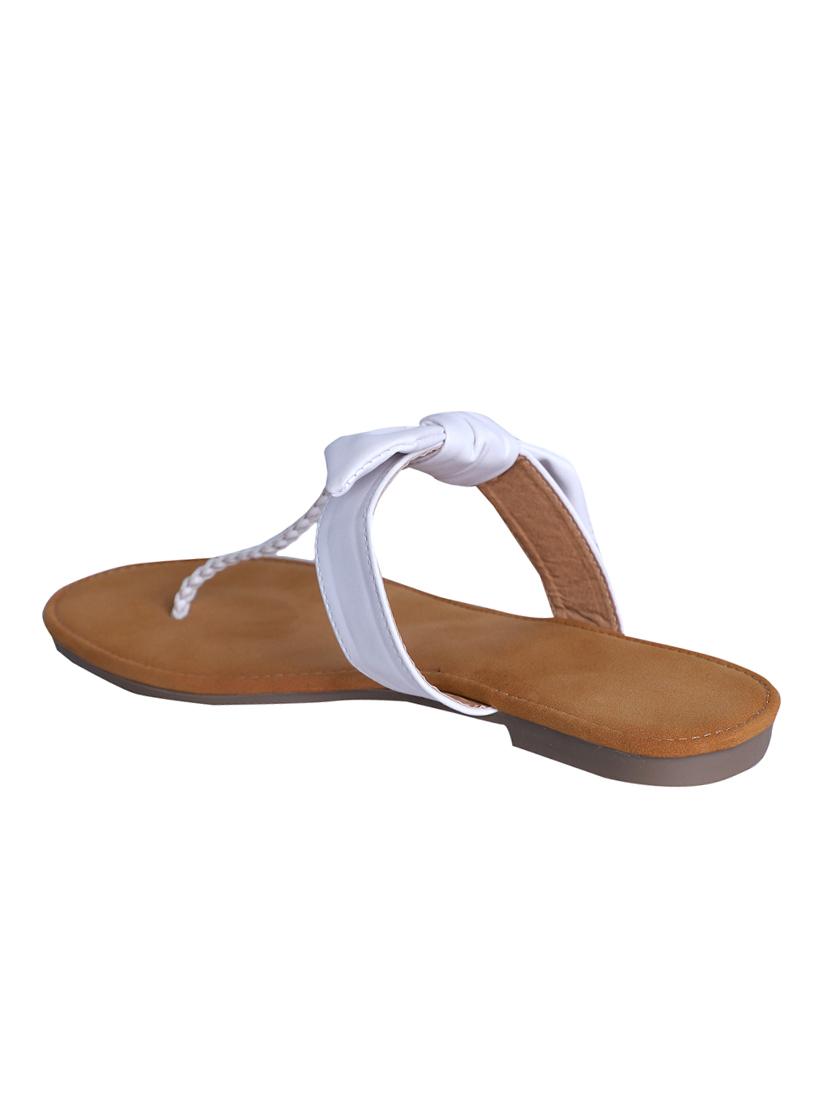 white t-strap sandals - 16832066 - Zoom Image - 3