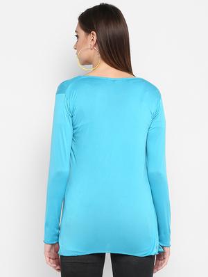 neon blue solid shrug - 16832070 - Standard Image - 3
