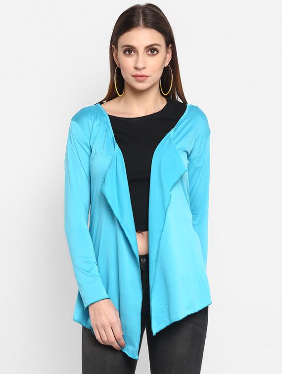 neon blue solid shrug - 16832070 - Zoom Image - 1