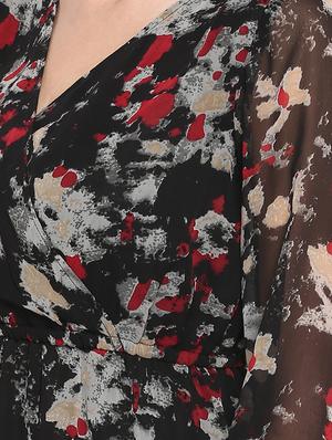 v-neck floral maxi dress - 16832072 - Standard Image - 4