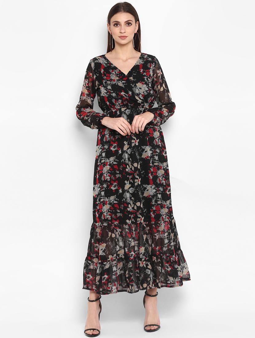 v-neck floral maxi dress - 16832072 - Zoom Image - 1