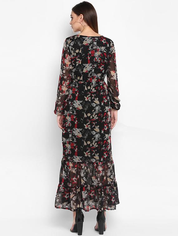 v-neck floral maxi dress - 16832072 - Zoom Image - 3