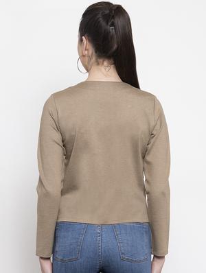 contrast zip up acrylic jacket - 16832184 - Standard Image - 3
