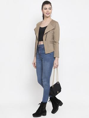 contrast zip up acrylic jacket - 16832184 - Standard Image - 4